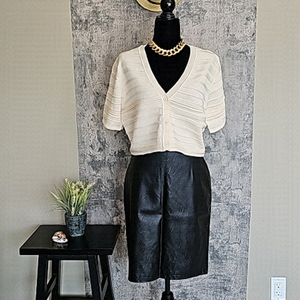 Vegan Leather Skirt - Size 10